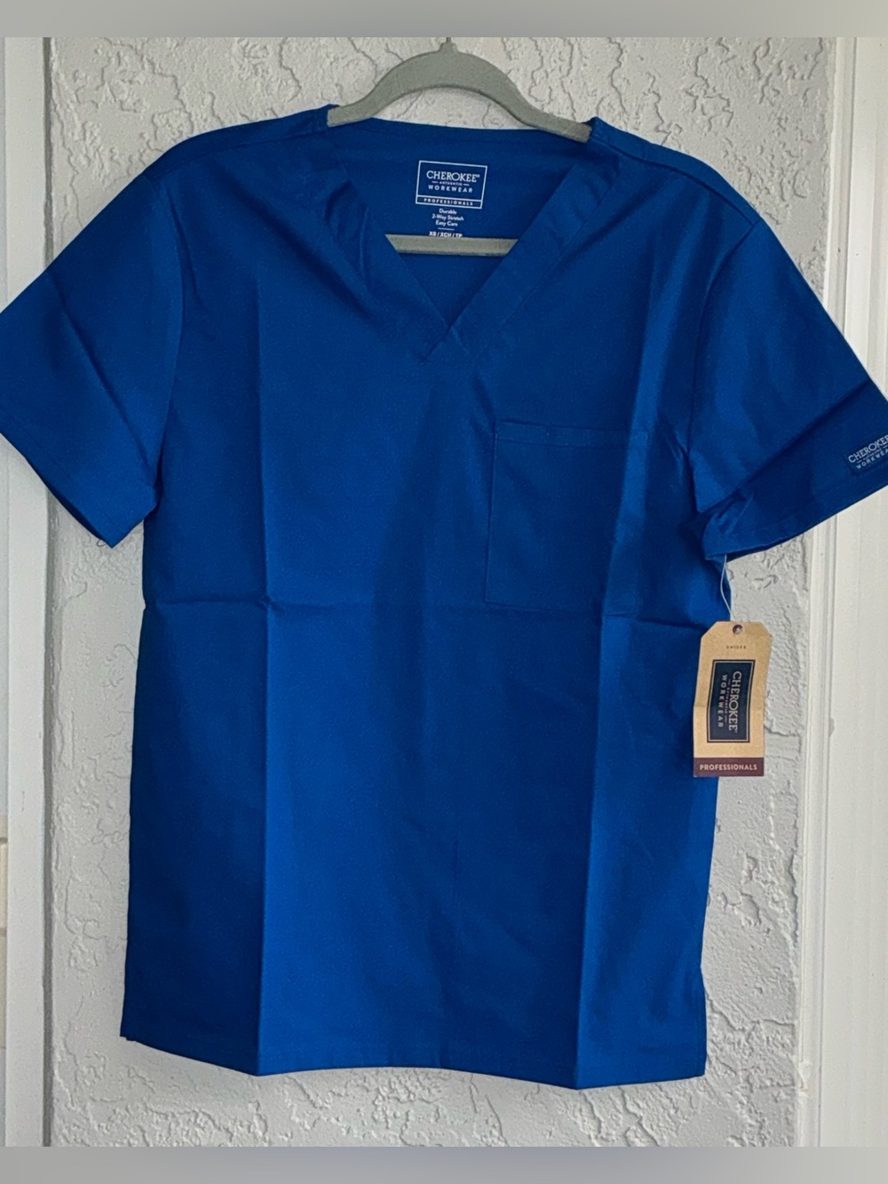 Cherokee Women's V-Neck Scrub Top - Royal Blue